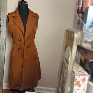 SHEIN Rust Brown Sleeveless Vest